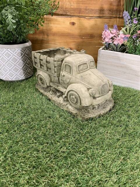 stone Garden American Truck Lorry Planter Plant Pot Detailed Concrete Ornament - image 1