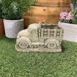 stone Garden American Truck Lorry Planter Plant Pot Detailed Concrete Ornament - thumbnail 4