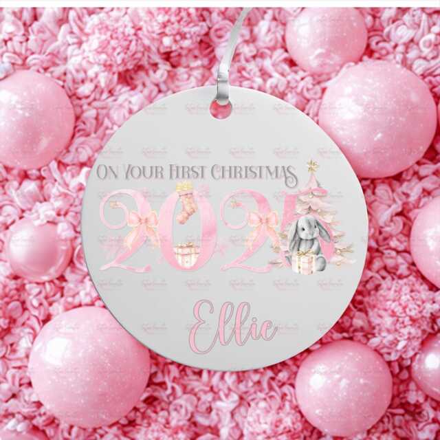 Personalised Kids Christmas Decoration - Granddaughter First Gift 1St Bauble Stocking Filler Eve Box - image 1