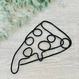 Pizza Slice Wire Wall Art Aluminum Food Sign, Home Decor - thumbnail 3