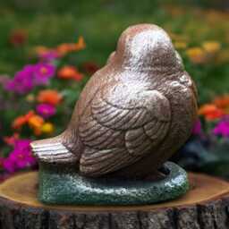 Concrete Robin Bird Statue Stone Garden Figurine Cement Outdoor Sculpture Small Ornament Handmade Home Decor Bird Lover Gift - thumbnail 4