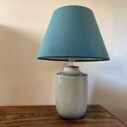 Teal Blue Velvet Coolie Empire Lampshade, Ceiling Light Shade - thumbnail 2