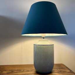 Teal Blue Velvet Coolie Empire Lampshade, Ceiling Light Shade