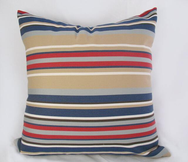 Classic Stripe - Decorative Pillow Cushion Cover Accent Throw Woven Indoor Outdoor Boy - image 1
