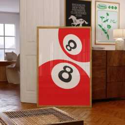 8 Ball Poster For Bedroom Wall Art, Aesthetic Design Cool Print - thumbnail 2