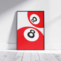 8 Ball Poster For Bedroom Wall Art, Aesthetic Design Cool Print - thumbnail 3