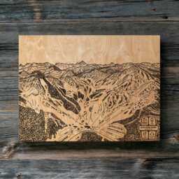 stevens Pass Washington Ski Trail Map - Engraved Wood Wall Art, Winter Cabin Decor, Snowboard Mountain Poster, Personal Family Gift - thumbnail 2