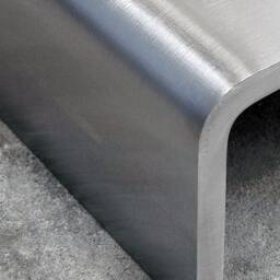 Brushed Steel Monitor Stand Minimalist Industrial Desk Riser - thumbnail 2