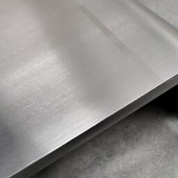 Brushed Steel Monitor Stand Minimalist Industrial Desk Riser - thumbnail 3