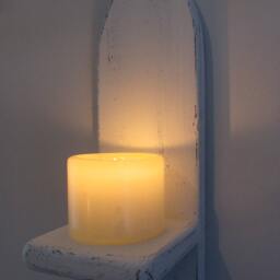 Pair Of Church/Gothic Arch Style Distressed Chalk White Wall Sconce Led Candle Holders Various Sizes Available - thumbnail 3