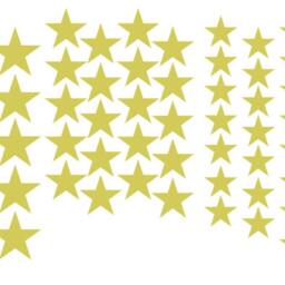 Gold Star Decals Combo, Vinyl Decals, Black Decal, Gold Stars Wall Vinyl, Metallic Decal - thumbnail 2