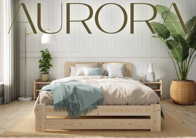 Nodax Wooden Solid Bed Frame in Pine Finish - Model Aurora - F1 - image 1