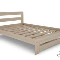 Nodax Wooden Solid Bed Frame in Pine Finish - Model Aurora - F1 - thumbnail 3