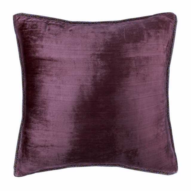 "Velvet Plum Purple Sofa Pillow 16""x16" - image 1