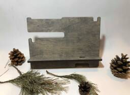 Gray Birch Plywood Desk Organizer Phone Stand, Key Holder - thumbnail 1