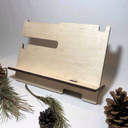 Gray Birch Plywood Desk Organizer Phone Stand, Key Holder - thumbnail 4