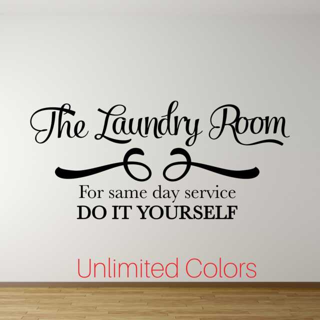 Laundry Wall Decal Funny Indoor Decor Home Decals Removable Vinyl Bedroom Living Room - image 1