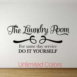 Laundry Wall Decal Funny Indoor Decor Home Decals Removable Vinyl Bedroom Living Room - thumbnail 1