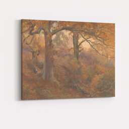 Warm Autumn Oak Woodland Glade Atmospheric Landscape Canvas Wall Art Print Decor Picture Ready To Hang - thumbnail 4