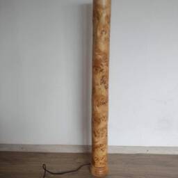 Tubelamps Unique Floor Lamp Made Of Wood & Poplar Burl Veneer in A Boho Style, Atmospheric Decoration For The Living Room Bedroom - thumbnail 4