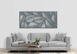 3D Stylish Wood Wall Art Decor, Leaves Design, Openwork Ornament Picture, Living Room, Wooden Panel, Gift Idea - thumbnail 1