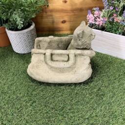 stone Garden Cat in A Bag Planter Plant Pot Ornament - thumbnail 4