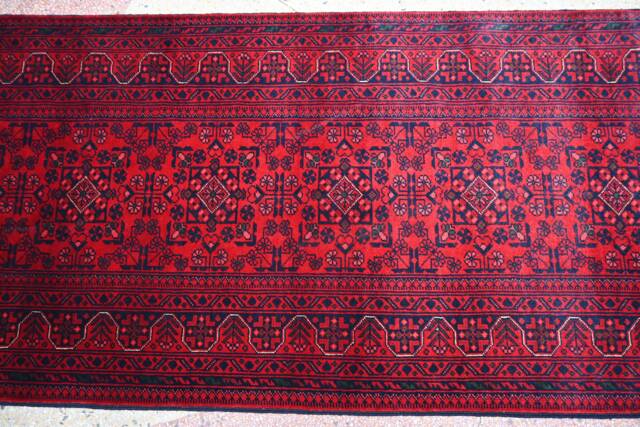 20 Feet Long Runner, 19.8 X 2.8 Ft Extra Long Runner, Hand-Knotted High Pile Soft Wool, Afghan Tribal Bukhara, Oriental Hallway Runner - image 1