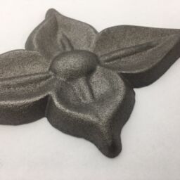 Metal Flower Diamond Shaped Cast Iron Rossette 4x7 - thumbnail 3
