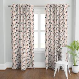 Bohemian Curtain Panel - Abstract Floral Nursery French Linen Foliage Custom French_Linen_Boho_Adobo By Holli_Zollinger - thumbnail 2
