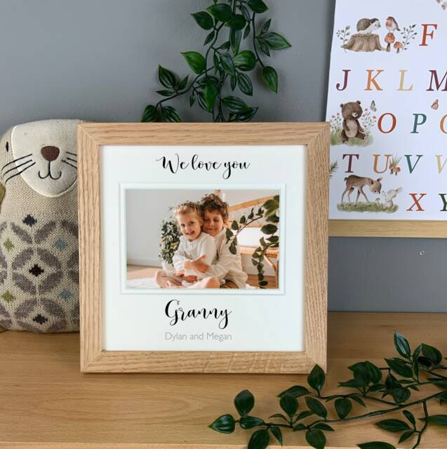 "Personalised Photo Frame For Grandparents ""We/I Love You" - image 1