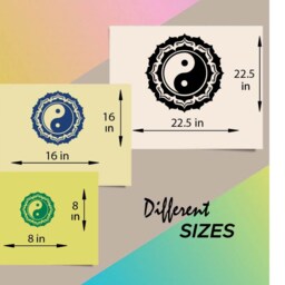 In-Style Decals Wall Vinyl Decal Home Decor Art Sticker Indian Mandala Yin Yang Sign Yoga Room Removable Stylish Mural Unique Design 407 - thumbnail 2