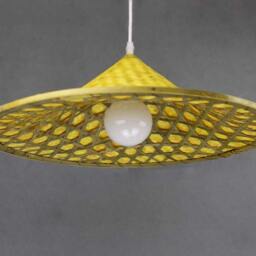 Bamboo Hat Pendant Light Rustic Asian Style Chandelier - thumbnail 2