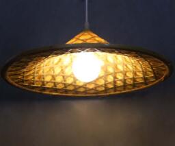 Bamboo Hat Pendant Light Rustic Asian Style Chandelier