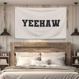 Yeehaw Boho Fabric Banner, Western Banner For Cowgirl Party, Bachelorette, Rodeo Birthday, Bohemian Wall Decor, Rustic Sign - thumbnail 2