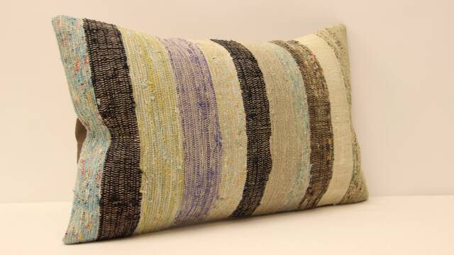 Pillow Cover - Classic Kilim -Sofa -Ticking Striped-Home Sofa Pillows -Decorative -12x20 Inches- 4Oef-336 - image 1