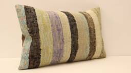 Pillow Cover - Classic Kilim -Sofa -Ticking Striped-Home Sofa Pillows -Decorative -12x20 Inches- 4Oef-336 - thumbnail 1