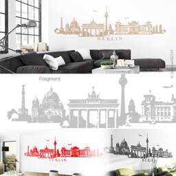 Berlin Skyline Panorama Wall Sticker Decal 4 Sizes Decor Art Motif W115 - thumbnail 3