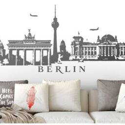 Berlin Skyline Panorama Wall Sticker Decal 4 Sizes Decor Art Motif W115 - thumbnail 2