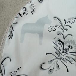 Swedish Dala Horse Fabric Christmas Tree Skirt Nordic Decor Ornament - thumbnail 3