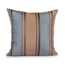Light & Dark Tan, Grey Blue Pillow, Throw Pillow Cover, Decorative Accent Cushion Covers, Trendy Striped Silk Blend
