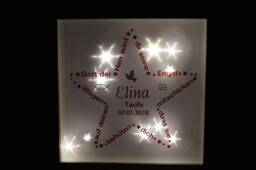 Illuminated Picture Frame Personalized-Baptism, Birth, Gift - thumbnail 1