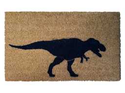 T Rex Security Warning Doormat Funny Dino Pre-Historic Dinosaur Doormatt New House Gift - thumbnail 1