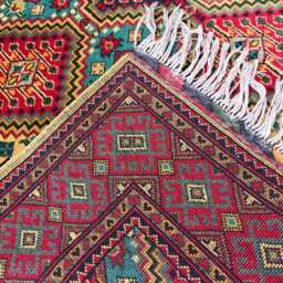 Handmade Yousafi Afghan Rug Square Wool Entryway Carpet - 4.8 X 4.4 Ft - thumbnail 4