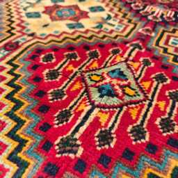 Handmade Yousafi Afghan Rug Square Wool Entryway Carpet - 4.8 X 4.4 Ft - thumbnail 3