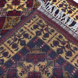 Handmade Afghan Wool Runner Yousafi Turkmen Design, 9.11x3 Ft - thumbnail 4