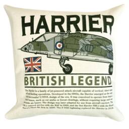 British Aerospace Harrier Gr Royal Air Force Fighter Bomber Military Aircraft Design Cushion Inner Included