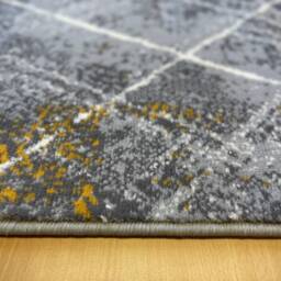 Ochre Mustard Gold Grey Tartan Small Large Runner Floor Carpets Rugs Mats Cheap - thumbnail 2