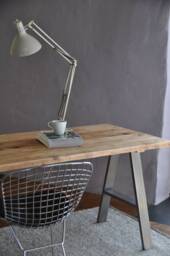 Reclaimed Wood & Steel Office Desk Industrial Modern A-Frame Bureau