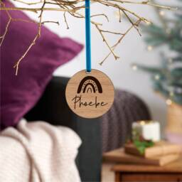 Personalised Rainbow Christmas Bauble