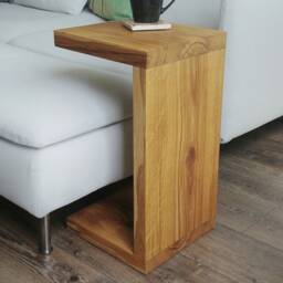Milaau - Oak Side Table Moho C Shaped End - thumbnail 4